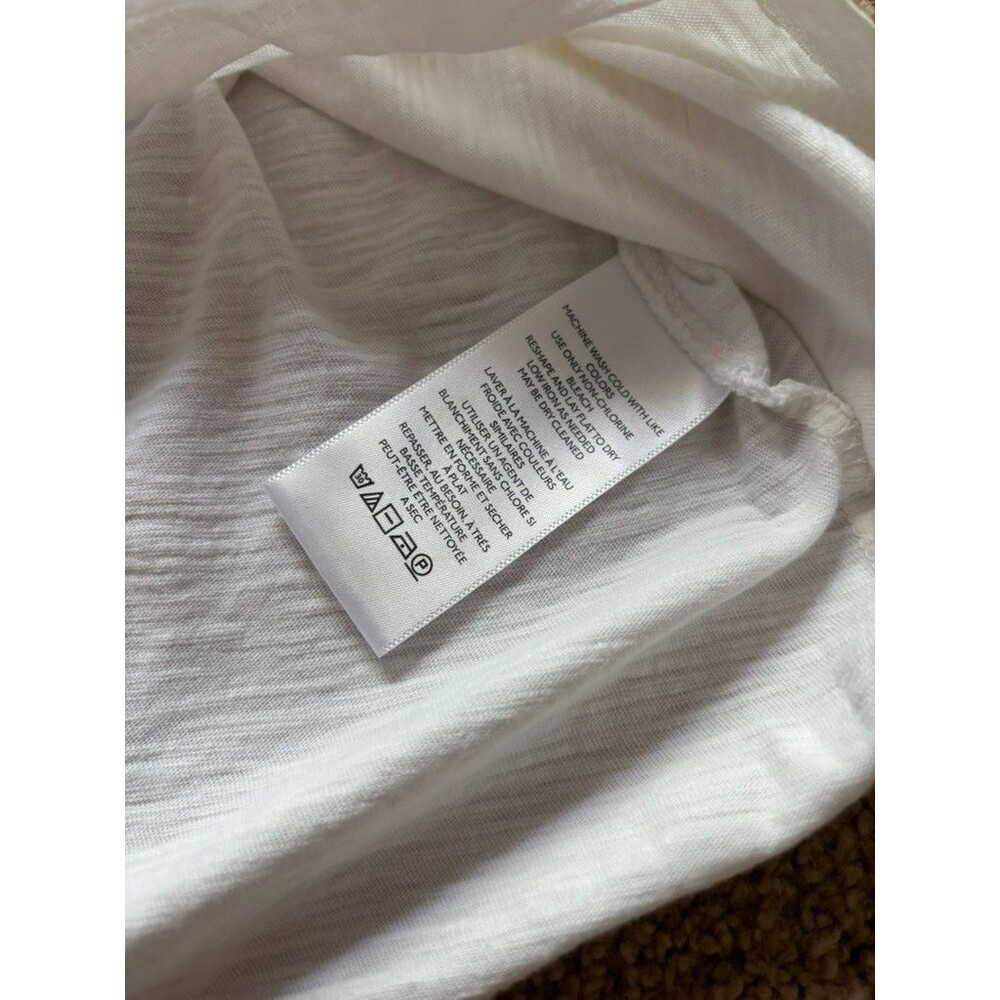 Pilcro x Anthropologie Cotton Slub V-Neck Oversized Crop Tee XS - Picture 3 of 8